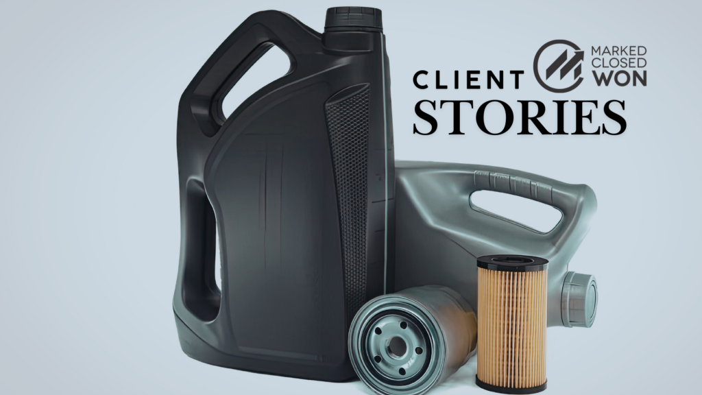 Customer oil change essentials - jugs of oil and oil filters.